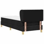Lit avec sommier et matelas vidaXL Noir 80x200 cm en tissu