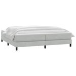 vidaXL Sommier à lattes de lit et matelas gris clair 180x210cm velours