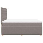 vidaXL Sommier à lattes de lit avec matelas Taupe 140x190 cm Tissu