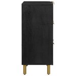 vidaXL Buffet noir 60x33x75 cm bois d'ingénierie