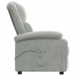 vidaXL Fauteuil inclinable électrique gris clair velours