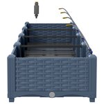 vidaXL Pots de jardin Gris 160 x 40 x 22 cm Acier