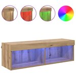 vidaXL Meuble TV mural Panama Chêne artisanal 100 x 30 x 30 cm