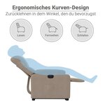 vidaXL Fauteuil inclinable taupe tissu microfibre