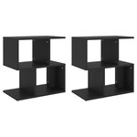 vidaXL Tables de chevet 2 Pièces noir 50x30x51 5 cm bois d'ingénierie