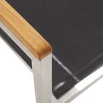 vidaXL Chaises de jardin lot de 4 Textilène et acier inoxydable Gris