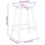 vidaXL Chaises de salle à manger 2 Pièces Blanc 46 x 37 x 63 cm