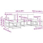 vidaXL Ensemble de canapés d'extérieur 6 pc Naturel et Beige Polyester