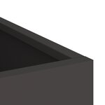 vidaXL Cache-pot de jardin Noir 32 x 32 x 40 cm Acier laminé à froid