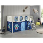 Scott Lit Mezzanine et Rideau Astro + 3 Sacs Rangement