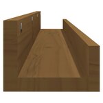 vidaXL Étagères murales 2Pièces Marron miel 110x12x9cm Bois de pin massif