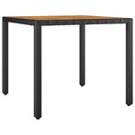 Ensemble de salle à manger de jardin vidaXL 5 pièces Rotin noir