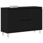 vidaXL Buffet Chêne noir 101.5 x 35 x 70 cm Bois d'ingénierie
