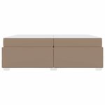 vidaXL Cadre de lit avec matelas Cappuccino 200 x 200 cm tissu