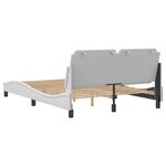 vidaXL Cadre de lit avec tête de lit Blanc 140x190 cm Similicuir