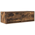 vidaXL Meuble TV chêne fumé 80x31x25 5 cm bois d'ingénierie