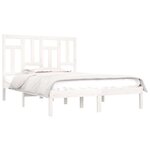 vidaXL Cadre de lit sans matelas blanc 140x190 cm bois de pin massif