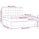 vidaXL Sommier à lattes de lit matelas et LED Vert foncé 180x200 cm