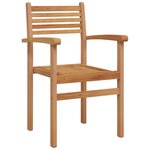 vidaXL Chaises empilables de jardin 4 Pièces Marron 55 5 x 55 5 x 90 cm
