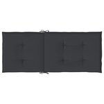 vidaXL Coussins de chaise de jardin à dossier haut lot de 4 noir tissu