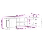 vidaXL Meuble TV Blanc brillant 150 x 31 x 47 cm Bois d'ingénierie