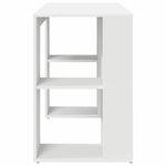 vidaXL Bureau avec Rangement avec étagère Blanc 130 x 50 5 x 75 cm
