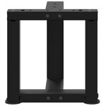 vidaXL Pieds de table basse en T  2 pièces  noir  30 x 25 x (30-31) cm  acier