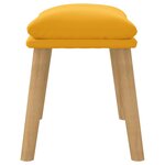 vidaXL Repose-pied Jaune moutarde 45x29 5x35 cm Velours