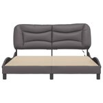 vidaXL Cadre de lit avec LED sans matelas gris 160x200 cm
