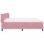 vidaXL Lit à ressorts avec matelas noir 100x200 cm en velours Rose