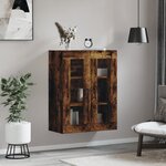 vidaXL Armoire murale chêne fumé 69 5x34x90 cm