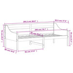 vidaXL Lit de jour sans matelas 90x200 cm bois de pin massif