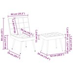 vidaXL Chaise de relaxation avec tabouret Gris foncé Velours