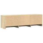 vidaXL Meuble TV avec LED avec LED Chêne Sonoma 140 x 34 x 40 cm