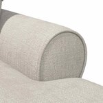 vidaXL Chaise lounge avec jupe Crème 157 x 91 x 91 cm ARES