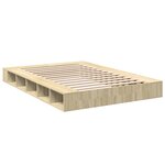 vidaXL Cadre de lit chêne sonoma 150x200 cm bois d'ingénierie