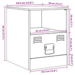 vidaXL Tables de chevet 2 Pièces jaune moutarde 34 5x39x44 cm acier