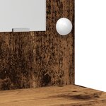Ensemble de coiffeuse 2 pièces avec LED en bois vieilli en bois d'ingénierie