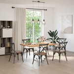 vidaXL Pied de table à manger en forme d'araignée  blanc  85 x 85 x (72-73) cm  acier