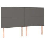 vidaXL Tête de lit Gris 180x5x118/128 cm Similicuir