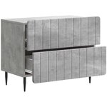 vidaXL Cabinet de chevet Gris béton 62 x 34 5 x 49 5 cm