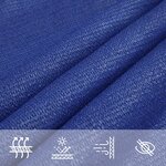 vidaXL Voile d'ombrage 160 g/m² carré bleu 6x6 m PEHD