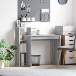 vidaXL Bureau Sonoma gris 100 x 40 x 90 cm Bois d'ingénierie