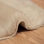 vidaXL Tapis en fausse Tafalla Beige 50 x 80 cm Polyester