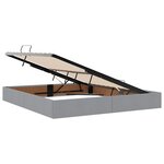 vidaXL Lit avec rangement et matelas Gris clair 160 x 200 cm Polyester