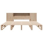 vidaXL Lit bibliothèque sans matelas 200x200 cm bois massif
