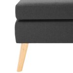 vidaXL Repose-pied Gris foncé Tissu