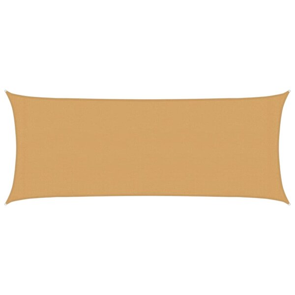 vidaXL Voile d'ombrage 160 g/m² rectangulaire sable 2x4 5 m PEHD