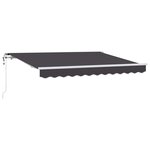 vidaXL Auvent Rétractable Anthracite 250 x 200 cm tissu