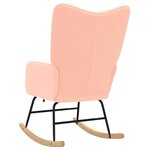 vidaXL Chaise à bascule Rose Tissu Sherpa